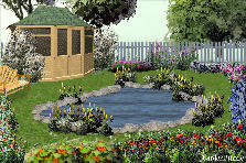 Garden design: Garden design:Water Lilies
