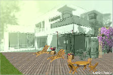 Garden design: Garden design:deck area