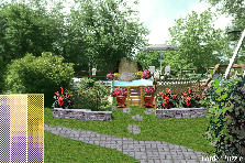 Garden design: Garden design:My pool area