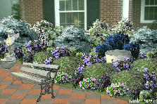 Garden design:good night...... Garden design:purple white blue