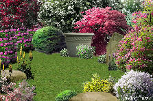 Garden design:Another closer look at the flower garden. This is for you naji. Garden design:loving you