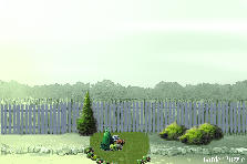Garden design:Partial sun, more to the left. Shade will increase significantly to right. Privacy important to the left. Perhaps site 4 ft. diameter circle inside 10 ft. circle for elevation change. Garden design:East Side Yard