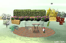 Garden design: Garden design:PATIO 1