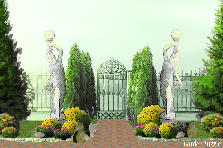 Garden design: Garden design:MANSION FACADE