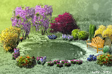 Garden design:Pequeño sitio apartado en el jardin para descansar o mantener una tertulia Garden design:Secret Garden