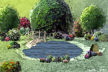 Garden design:design for pond/lawn Garden design:Pond 1