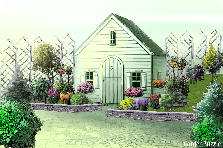 Garden design: Garden design:gated yard