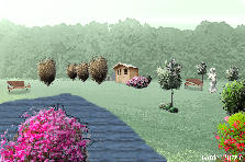 Garden design: Garden design:the autumn park