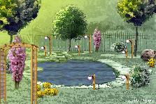 Garden design:silent garden to relax Garden design:sweet garden
