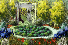 Garden design: Garden design:DO NOT PASS THROUGH GRASS