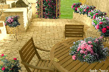 Garden design:Patio for wedding