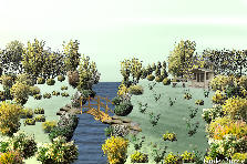 Garden design: Garden design:autumn in the woods