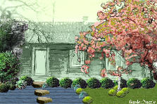 Garden design: Garden design:edicula