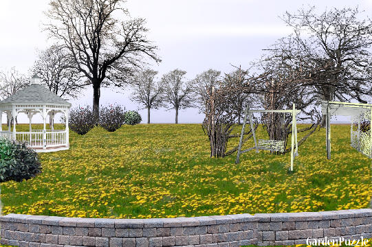 Garden design:swing - Winter
