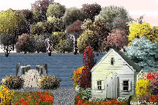 Cottage By The Lake - Autumn
