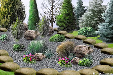 Garden design: Garden design:Rock garden