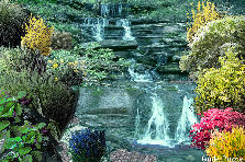 Garden design: Garden design:waterfall