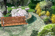 Garden design:Benches have to stand under a tree in a circle :) Garden design:VERSION OF THE VERSION :) (For Zachy3106)