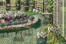 Garden design: Garden design:CAFE - GARDEN - My version (Yellow fantasy)