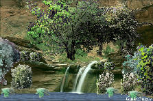 Garden design: Garden design:waterfall