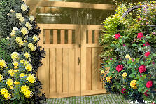 Garden design:Thanks to Aslikaynak for the lovely background Garden design:Rose-fence