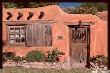 Santa Fe adobe home - Autumn