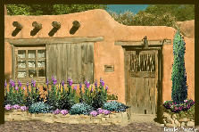 Santa Fe adobe home - Summer