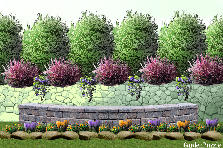 Garden design: Garden design:by the wall