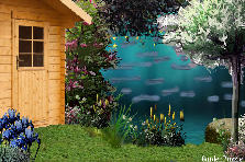 Garden design:Tonight there will be fog on the lake. The fisherman had left the cabin and sit on the rocks to fish, as always. It will be a nice catch. You are all invited for lunch !!!!!
Thanks brewer362 for wonderful background Garden design:Nice night to fish !!!!!