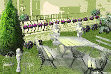 Garden design: Garden design:"The Purple Brick Yard Cafe"