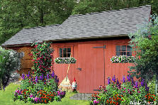 Garden design: Garden design:Red Garden Shed