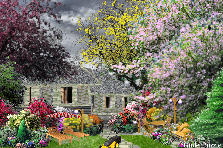Garden design:Anybody got any extra windows? This was a rickedy old run down dump with half the roof missing, no doors, no windows, the worst siding job i have ever seen... trees so dead, that the bats flew by them... they look like they were torched black.... something out of a horror movie... what a mess. I used good old art work to put a gravel roof, and make it look like an "L" shaped home, upgraded. It was something that came out of a hurricane and didn't surive... hope it makes a 1 anyway. =) Garden design:The Major Fixer Upper