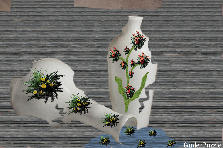 Garden design:A little on the abstract side I think? Garden design:Disappearing Vases
