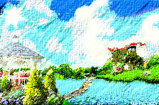 Garden design:This is one of my favorite projects. I added the watercolor effect to brings a new dimension of style and feel. Garden design:Lake House Il Mare 시월애 2