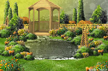 Garden design: Garden design:By the gazebo