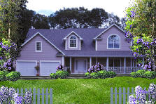 Garden design: Garden design:Purple house