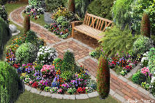 Garden design:Just a little place to sit and relax on your way through, to enjoy the view. =) Garden design:Just a place to relax