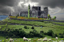 Garden design: Garden design:Brewing Storm Over Irish Castle