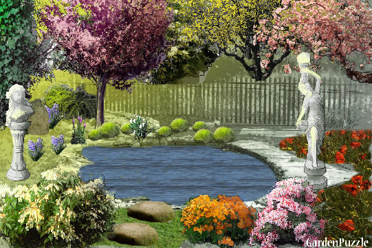 Garden design:dos esculturas - Spring