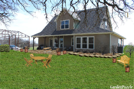 Garden design:flower bed - Winter
