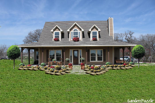 Garden design:front yard - Autumn