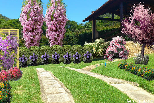Garden design:drive way - Spring
