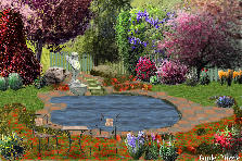 Garden design: Garden design:Pond