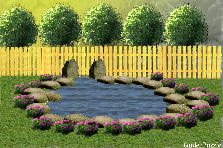 Garden design:The pond is the focal point because it is the center point of the landscape. Garden design:katelyn mathis~focal point