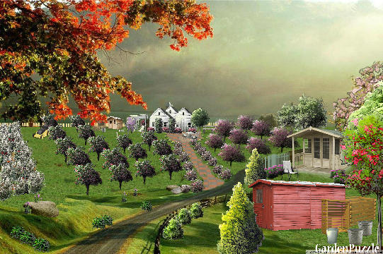 Garden design:Bad weather over the little farm. - Spring