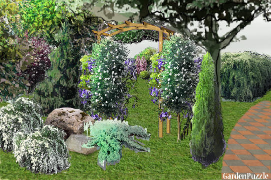 Garden design:front - Spring