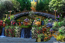 Garden design:Under the bridge