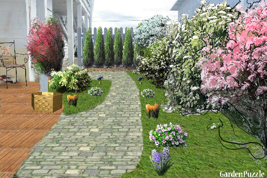 Garden design:Entryway simple - Spring