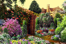 Garden design:It's been in this family since the 1700's, this old castle style manor. Still standing, with it's many fireplaces, rough brick exterior, and many wild, but kindly kept gardens. One has to be a weary traveler to reach this old manor to be welcomed here, for it sits atop a huge hill, braving through thick forests, and rough narrow tarrians to get here. If one is curious enough about this old place and choses to visit, you will not be disappointed. Garden design:Backyard "Manor," Spring Style