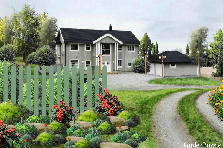 Garden design: Garden design:House by the moor